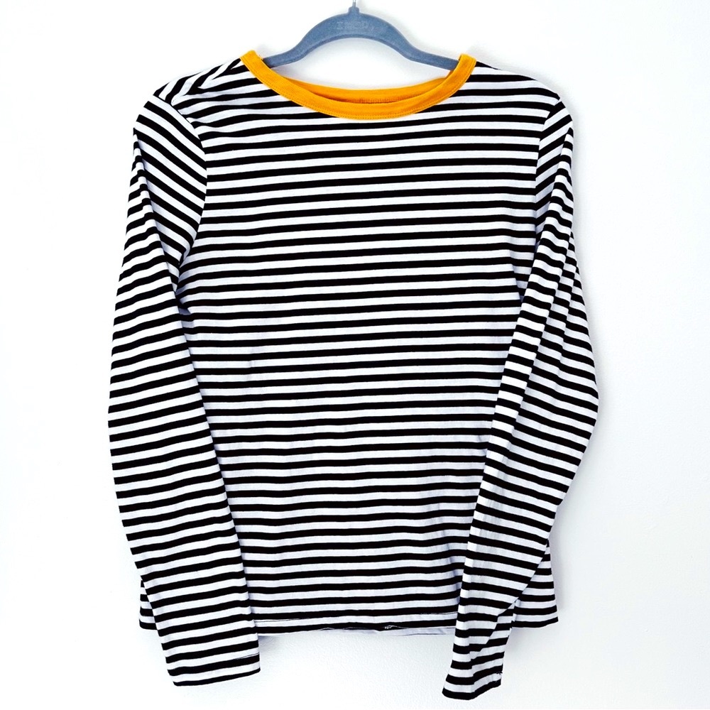 H&M Divided Black & White Striped Top
